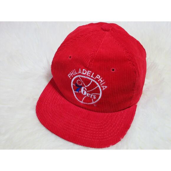 Vintage PHILADELPHIA SIXERS 76ers Corduroy TWINS Boston MA S/M Hat Cap Taiwan